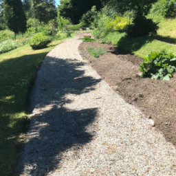 Pose de gravier blanc pour allée-chemin Hendaye